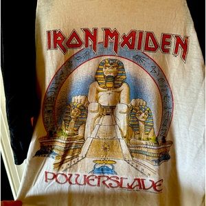 Vintage IRON MAIDEN concert Tee. Quarter sleeve tee shirt